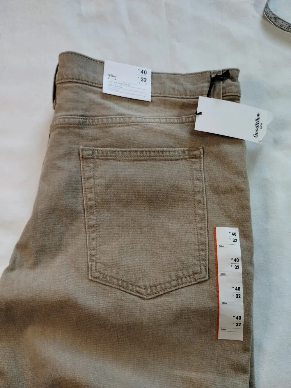 Goodfellow & Co Slim Straight Beige Jeans